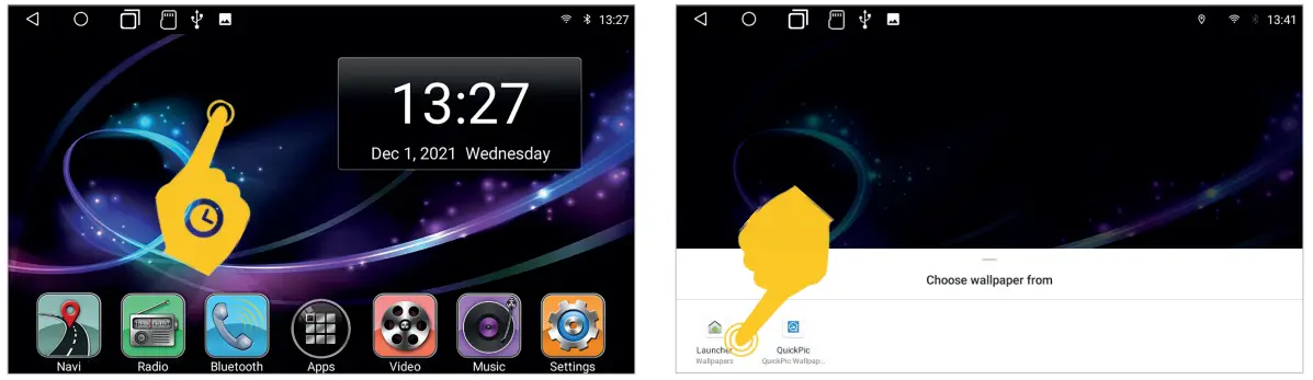 Car Media System VN1061 MA 4G Smart Naviceiver Mobile Internet Ready - image of the menus