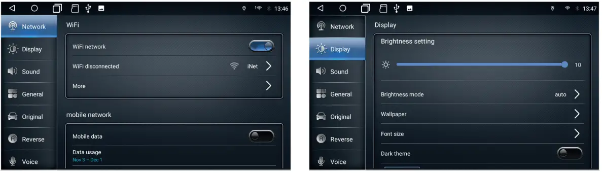 Car Media System VN1061 MA 4G Smart Naviceiver Mobile Internet Ready - menu, tap on