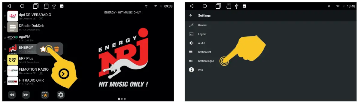 Car Media System VN1061 MA 4G Smart Naviceiver Mobile Internet Ready - press and hold