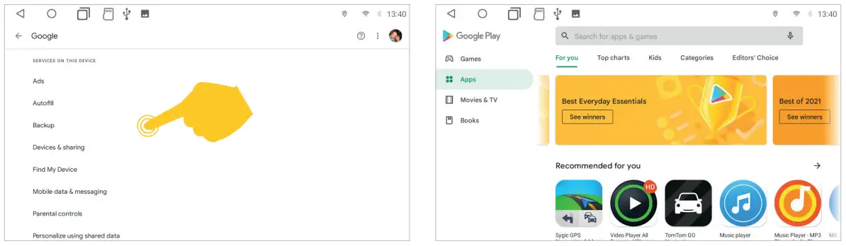 Car Media System VN1061 MA 4G Smart Naviceiver Mobile Internet Ready - settings for your account