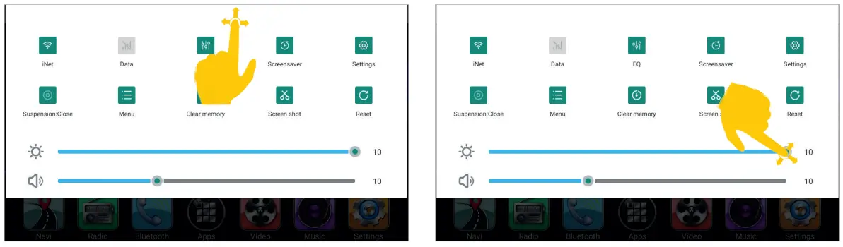 Car Media System VN1061 MA 4G Smart Naviceiver Mobile Internet Ready - swiping down