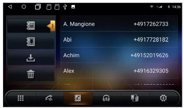 Car Media System VN1061 MA 4G Smart Naviceiver Mobile Internet Ready - synchronize your contacts