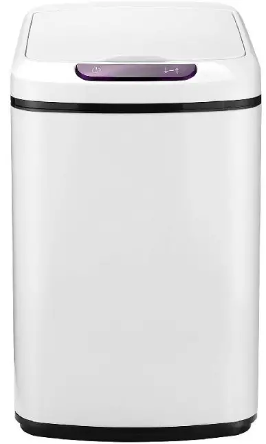 HANOVER-HTRASH9L-4-9L-White-Stainless-Steel-Motion-Sensor-Trash-Can-PRO