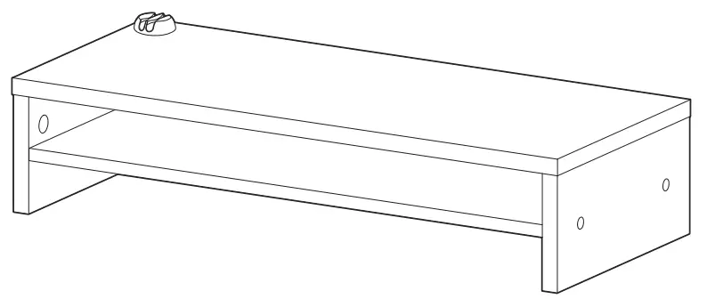 IRIS OHYAMA MS-590S Monitor Stand Shelf