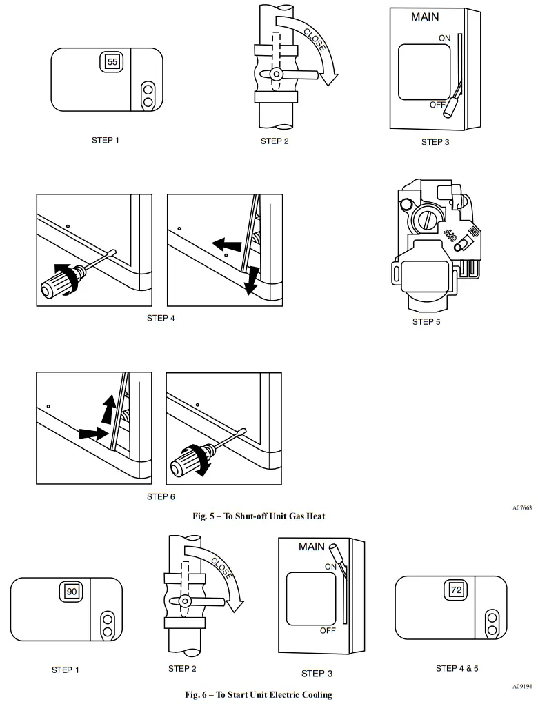 Carrier 48VG Ultra Low NOx Performance 15 Packaged Gas Furnace and AC System - Unit Gas Heat