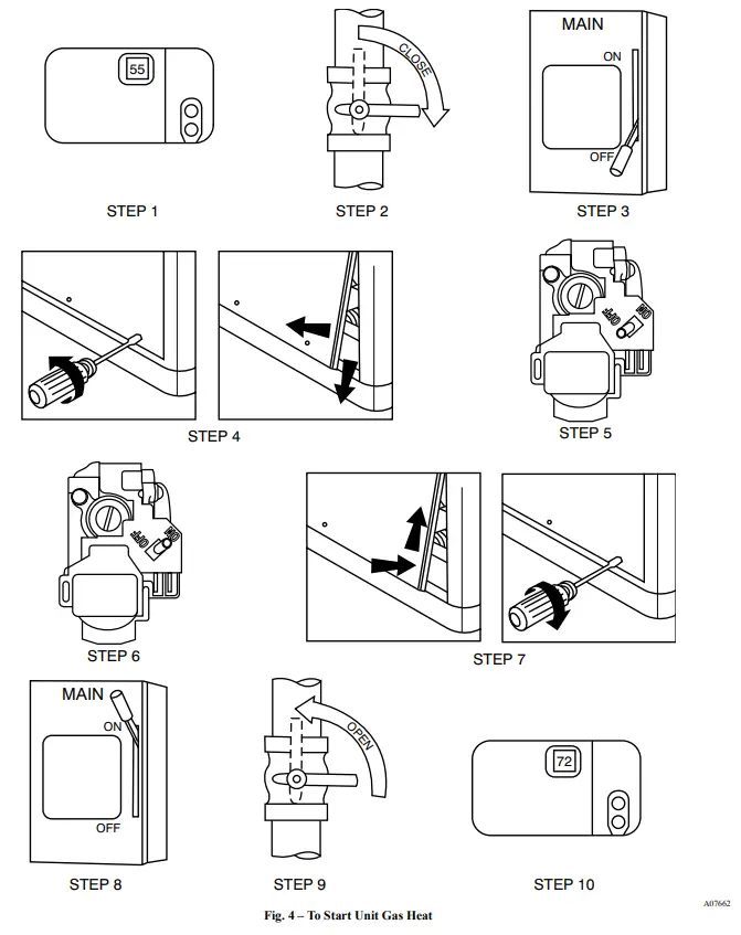 Carrier 48VG Ultra Low NOx Performance 15 Packaged Gas Furnace and AC System - Unit Gas Heat