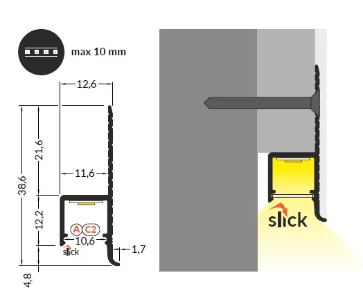 valotehdas-OMNI10-LED-profile-for-2m-indirect-lighting-TRIMLESS-fig-1