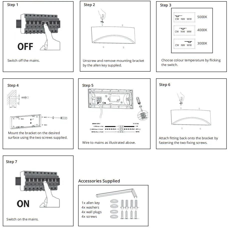 MARTEC MLXN34510W Nova LED Wall Lights - Figrue 1