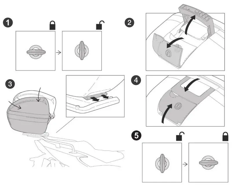 SHAD SH45 Top Case User Guide - Assembly