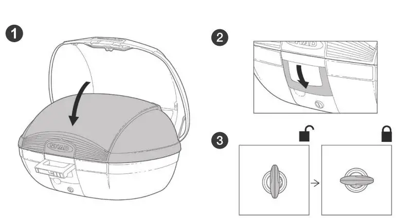 SHAD SH45 Top Case User Guide - Close