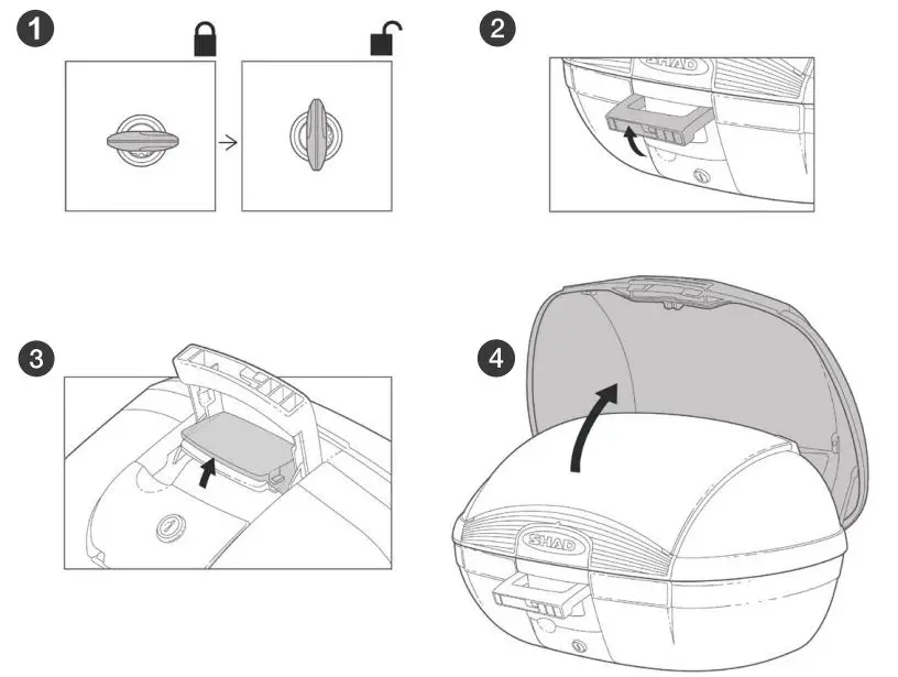 SHAD SH45 Top Case User Guide - Open