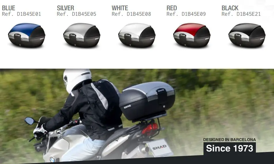 SHAD SH45 Top Case User Guide - SH45 Cover Plats