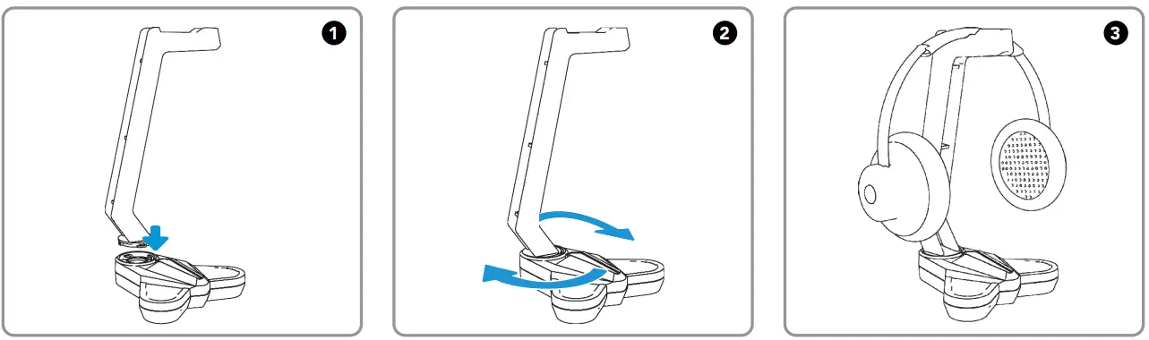 blue built-916602-Headset-Stand-FIG-1
