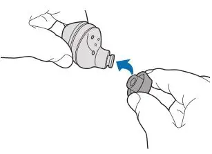 Samsung Galaxy Earbuds - Attaching an ear tip to the earbud