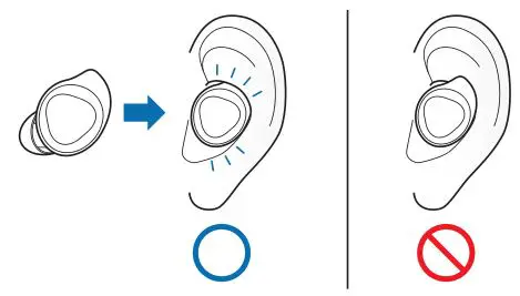 Samsung Galaxy Earbuds - Wearing the earbuds
