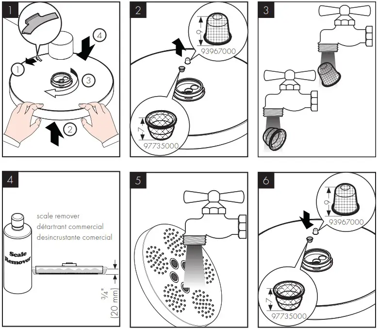 AXOR 48481671 One Showerhead 280 2 Jet with Shower Arm Trim - CLEANING 1