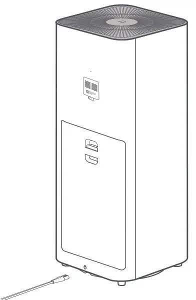 xiaomi AC-M7-SC Air Purifier Pro H - Connecting to an outlet