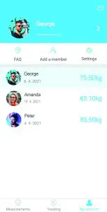 UMAX US20HRC Smart Scale - Add users