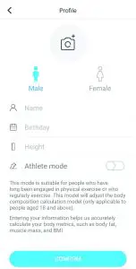 UMAX US20HRC Smart Scale - Bluetooth connection