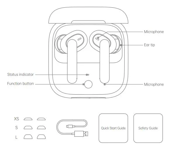 OPPO ETI21 Enco W51 True Wireless Headphones User Guide - Overview and Package Contents