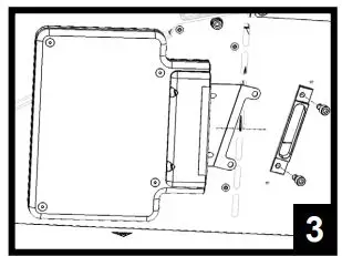MEMPHIS VGB0002S 39-Inch Stainless Steel Built-In Grill Instruction Manual - Remove two 5mm socket head screws from Display Housing shipping bracket using the 5mm allen wrench