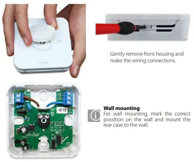 SALUS Dial Thermostat HTR24 - Mounting the Thermostat