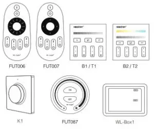 MIBOXER TRI-C1 AC Triac RF+Push Dimmer - Compatible remote