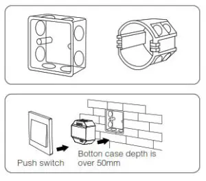 MIBOXER TRI-C1 AC Triac RF+Push Dimmer - Installation Diagram