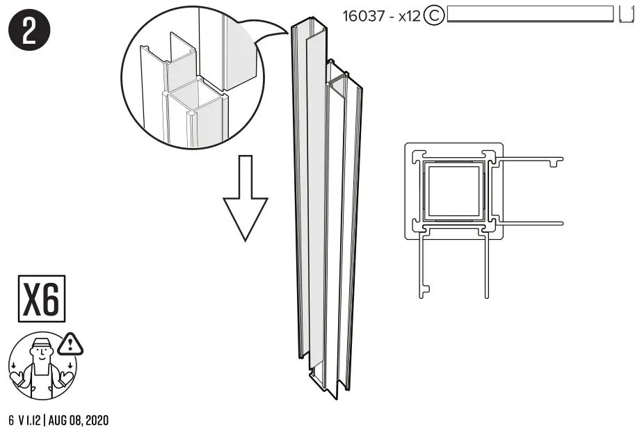 Vita 6x6 Keyhole Garden PRODUCT DIMENSIONS 2