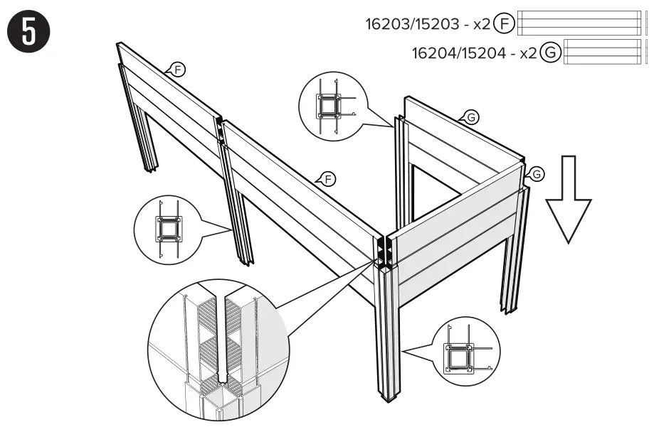Vita 6x6 Keyhole Garden PRODUCT DIMENSIONS 5