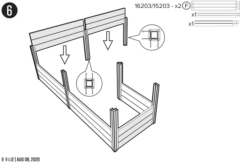 Vita 6x6 Keyhole Garden PRODUCT DIMENSIONS 6