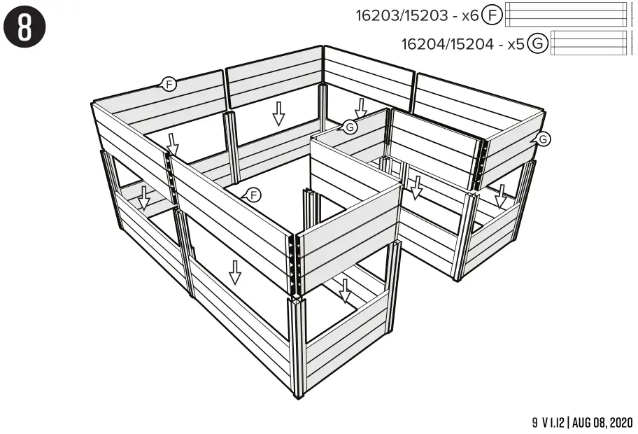 Vita 6x6 Keyhole Garden PRODUCT DIMENSIONS 8