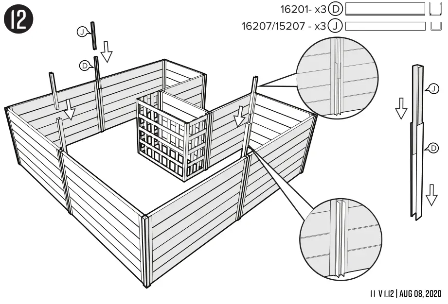 Vita 6x6 Keyhole Garden PRODUCT DIMENSIONS 12