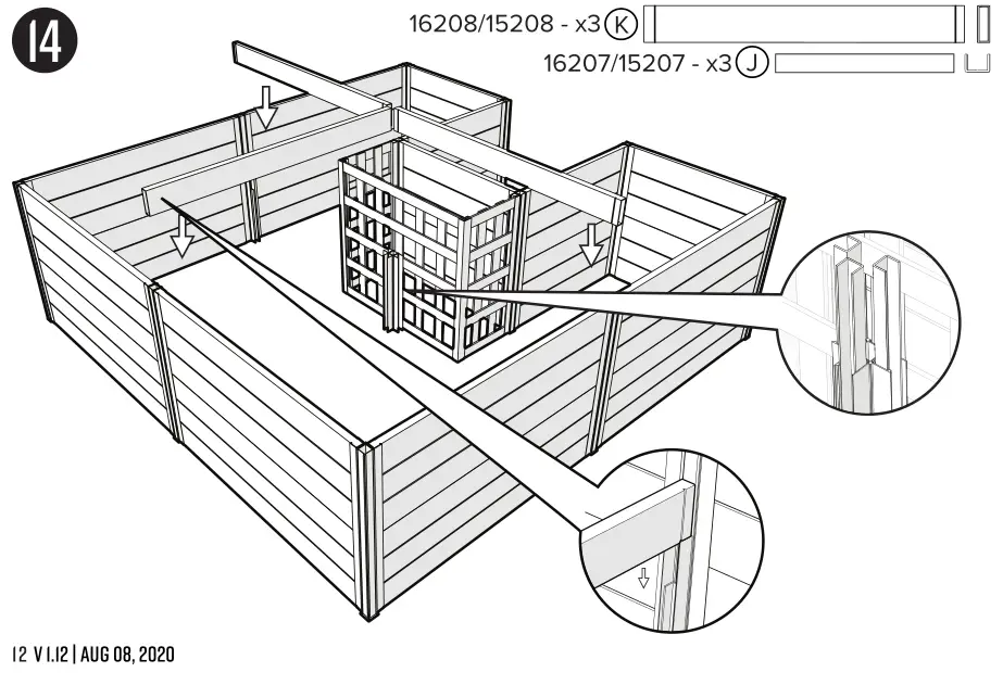 Vita 6x6 Keyhole Garden PRODUCT DIMENSIONS 14