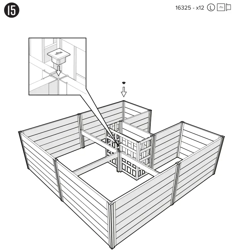 Vita 6x6 Keyhole Garden PRODUCT DIMENSIONS 15