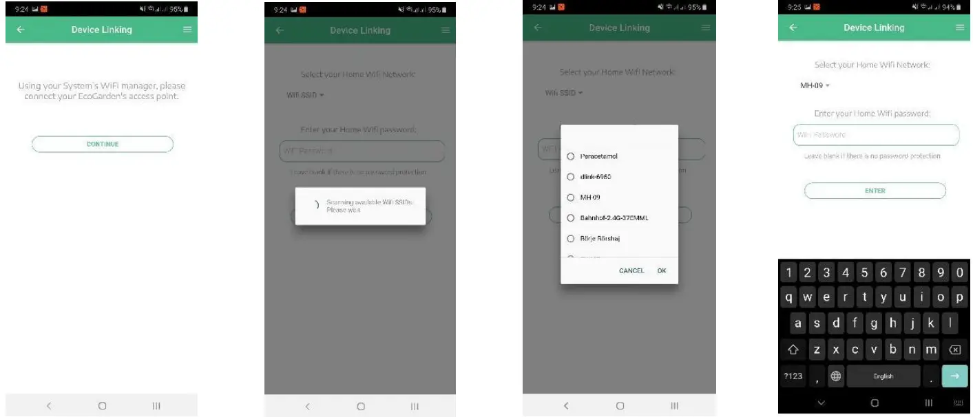 Ecobloom app -password and click Enter