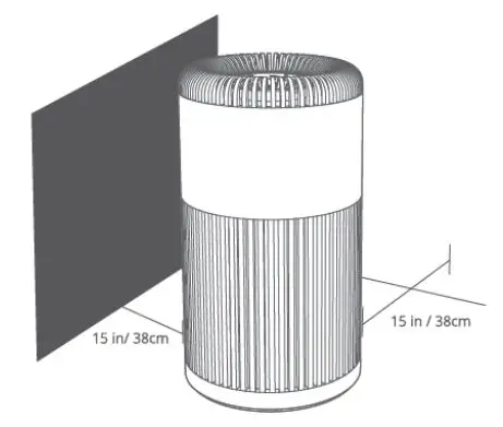 Shenzhen Intellirocks Tech AP-H2016 Smart Air Purifier User Manual - Place the air purifier on a flat
