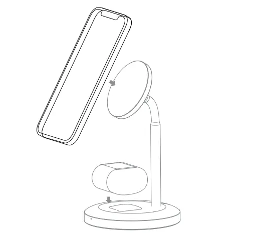 POWERQI Desktop Magnetic Wireless Charger fig1