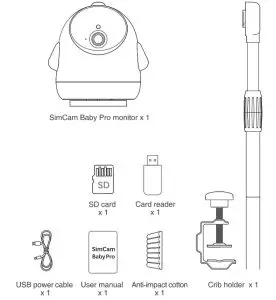 Simshine SC-AI08 SimCam Baby Pro Monitor - MonitorHH