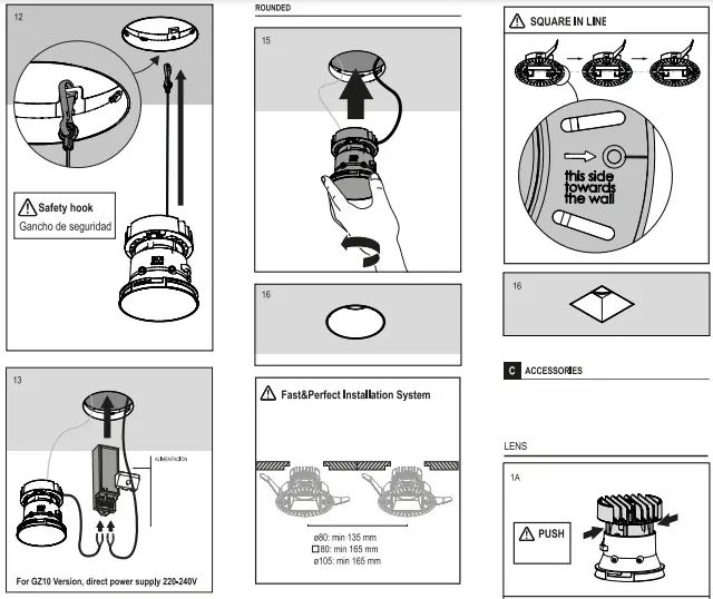 FLOS ARCHITECTURAL KAP 80 Surface Round Optic- 12