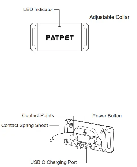 PATPET p collar 210A Dog Training Collar - Receiver Collar
