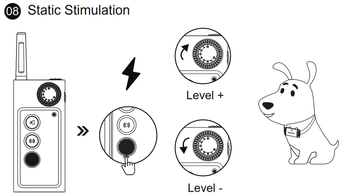 PATPET p collar 210A Dog Training Collar - Static Stimulation