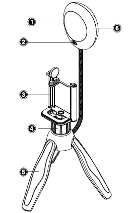 b m 373379 Mini Vlogging Tripod FIG 1