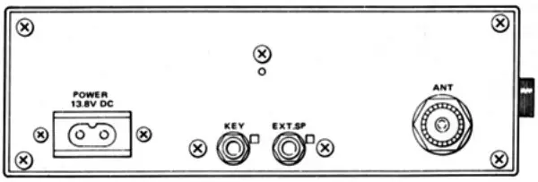 RigPix Super Panther DX Mobile 80 Channel AMSSB Transceiver - REAR PANEL