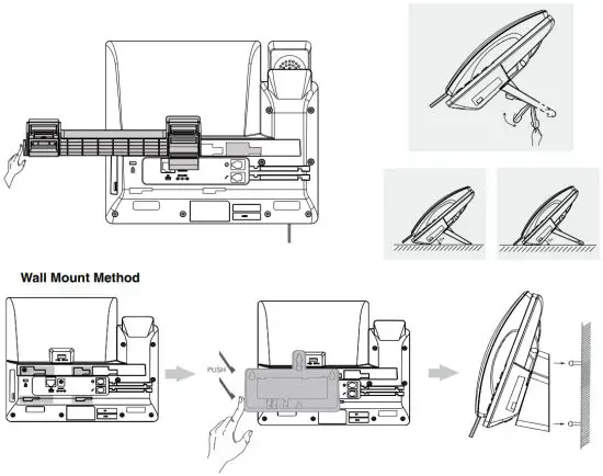 Yealink T67-LTE Prime LTE Desk Phone - stand