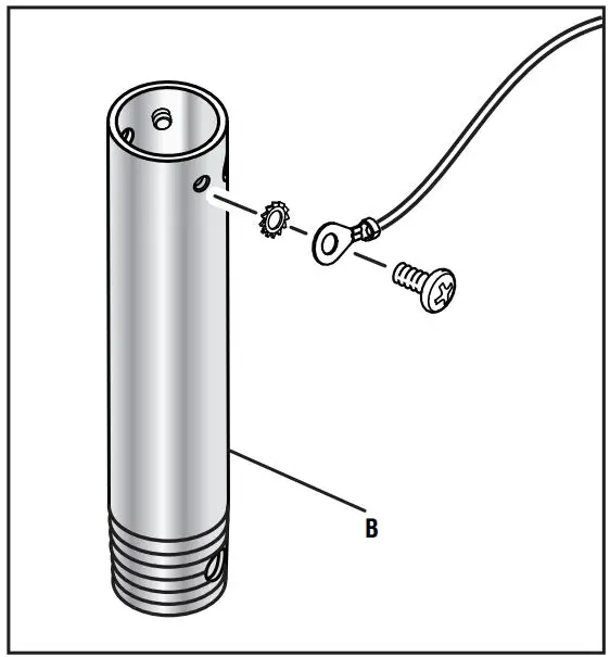 HOME DECORATORS COLLECTION SFL-550L1 Windara 22-Inch LED Indoor Covered Outdoor Brushed Nickel Ceiling Fan User Guide - Remove the screw and star washer securing