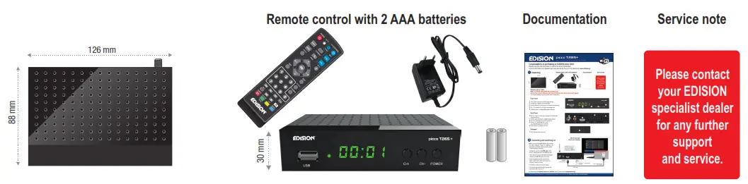 EDISION Picco T265 Digital Terrestrial and Cable Receiver - Unpacking