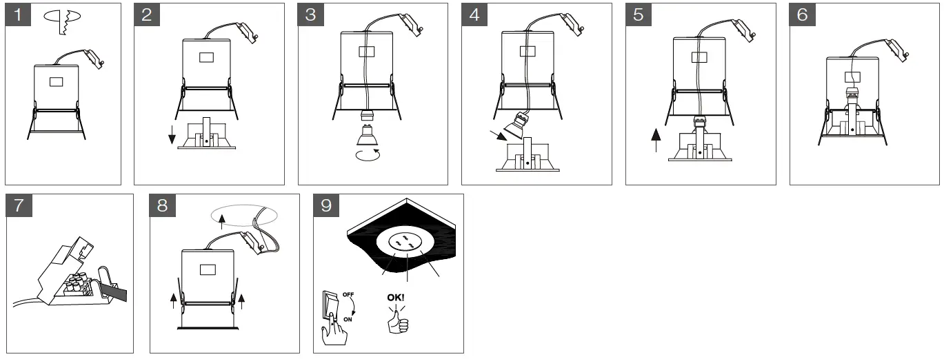 EUROPOLE POL62410 RTIGHT Turn Round Matt White Adjustable IP20 fig3