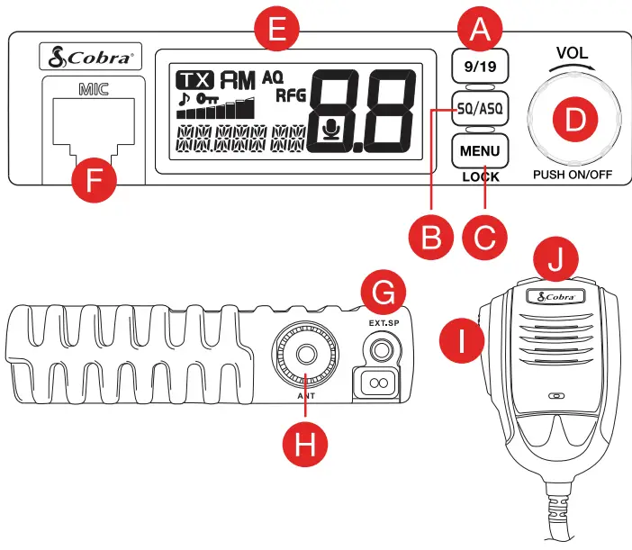 Cobra 19 MINI Ultra Compact Recreational CB Radio - fig