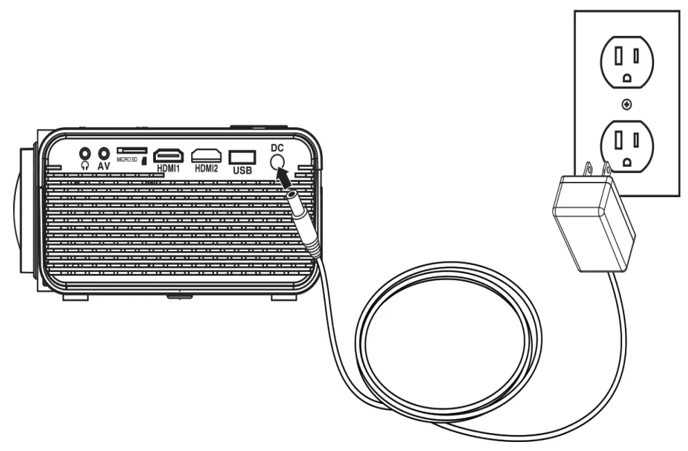 naxa NVP 2001C 150 Inch Home Theater 720P LCD Projector - parts 1
